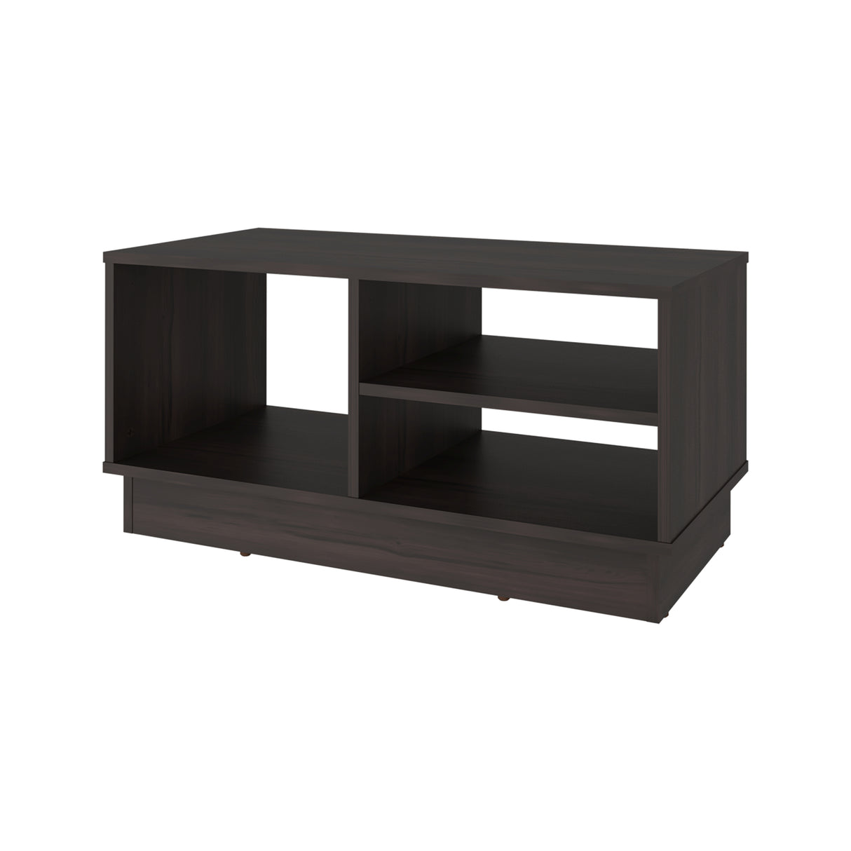 Mesa de Centro Caoba Nogal 80x39.6cm Rectangular con Compartimiento