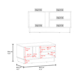 Mesa de Centro Caoba Nogal 80x39.6cm Rectangular con Compartimiento