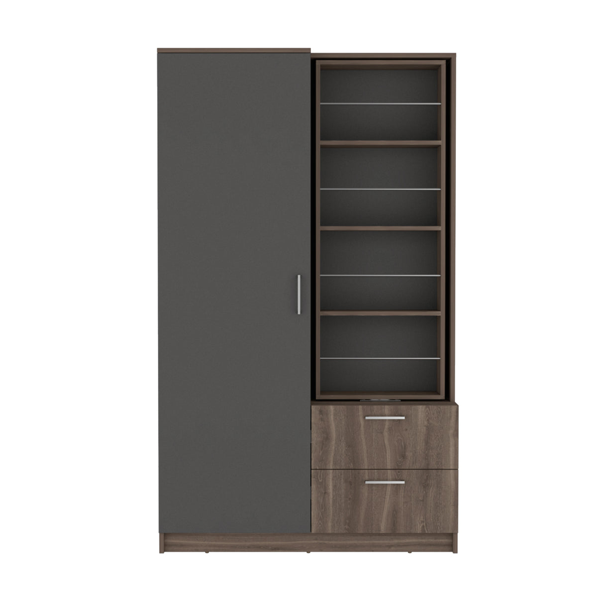 Closet Seville Milan y Plomo 106.6x180cm con Una Puerta y con Espejo