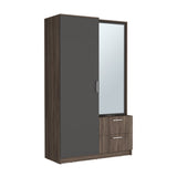 Closet Seville Milan y Plomo 106.6x180cm con Una Puerta y con Espejo