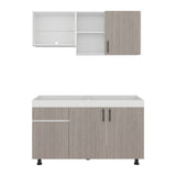 Cocina Ladson Blanco Positano 150x210cm para Mesón Derechosin Mesón y sin Estufa