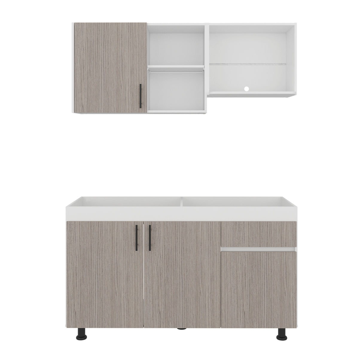 Cocina Ladson Blanco Positano 150x210cm para Mesón Izquierdo sin Mesón y sin Estufa