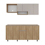 Cocina Frank Fresno Europeo y Capri 180x200cm para Mesón Derecho sin Mesón y sin Estufa