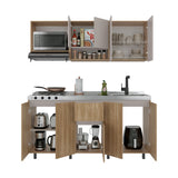 Cocina Frank Fresno Europeo y Capri 180x200cm para Mesón Derecho sin Mesón y sin Estufa