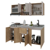 Cocina Frank Fresno Europeo y Capri 180x200cm para Mesón Derecho sin Mesón y sin Estufa