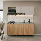 Cocina Frank Fresno Europeo y Capri 180x200cm para Mesón Derecho sin Mesón y sin Estufa