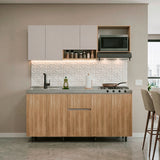 Cocina Frank Fresno Europeo y Capri 180x200cm para Mesón Izquierdo sin Mesón y sin Estufa
