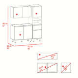 Cocina Dali Fresno y Wengue 150.2x180.5cm para Mesón Izquierdo sin Mesón y sin Estufa