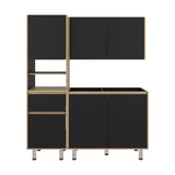 Cocina Dali Fresno y Wengue 150.2x180.5cm para Mesón Derecho sin Mesón y sin Estufa