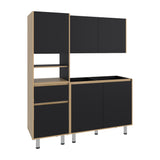 Cocina Dali Fresno y Wengue 150.2x180.5cm para Mesón Derecho sin Mesón y sin Estufa