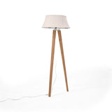 Lámpara de Piso Reims Beige y Matiz Caoba 55x155cm para una Bombilla LED sin Bombilla