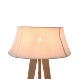 Lámpara de Piso Reims Beige y Matiz Caoba 55x155cm para una Bombilla LED sin Bombilla