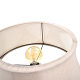 Lámpara de Piso Reims Beige y Matiz Caoba 55x155cm para una Bombilla LED sin Bombilla