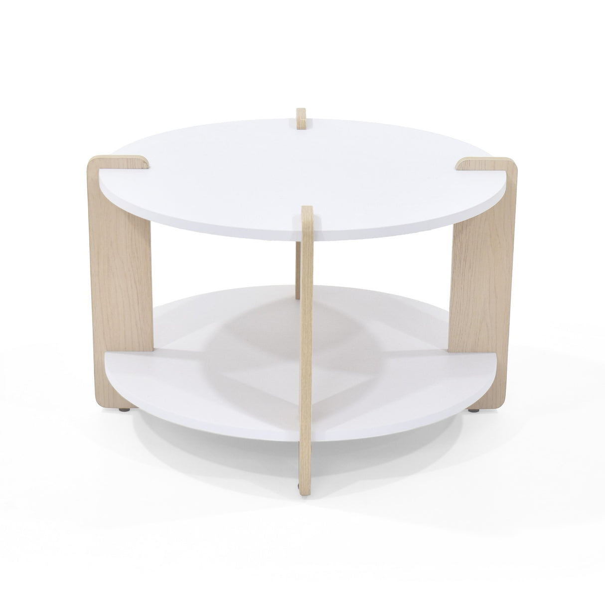 Mesa de Centro Kobe Blanco y Oasis 60x40cm Circular con Patas