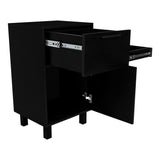 Mesa de Noche Secret Z 81 Wengue 41x70cm con Dos Cajones y con Una Puerta