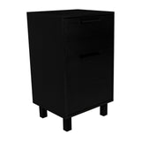 Mesa de Noche Secret Z 81 Wengue 41x70cm con Dos Cajones y con Una Puerta