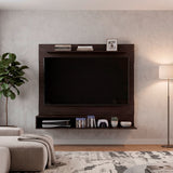 Centro de Entretenimiento Beijing Nogal 140x120cm Flotante para TV Hasta 55" Pulgadas con Un Compartimiento