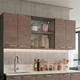 Mueble Superior de Cocina Cannolo 150x60cm con Seis Puertas y con Dos Entrepaños