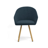 Silla de Comedor Tokyo Plomo y Metálico Natural 61x80.5cm de Asiento Ovalado con Espaldar y con Apoya Brazos