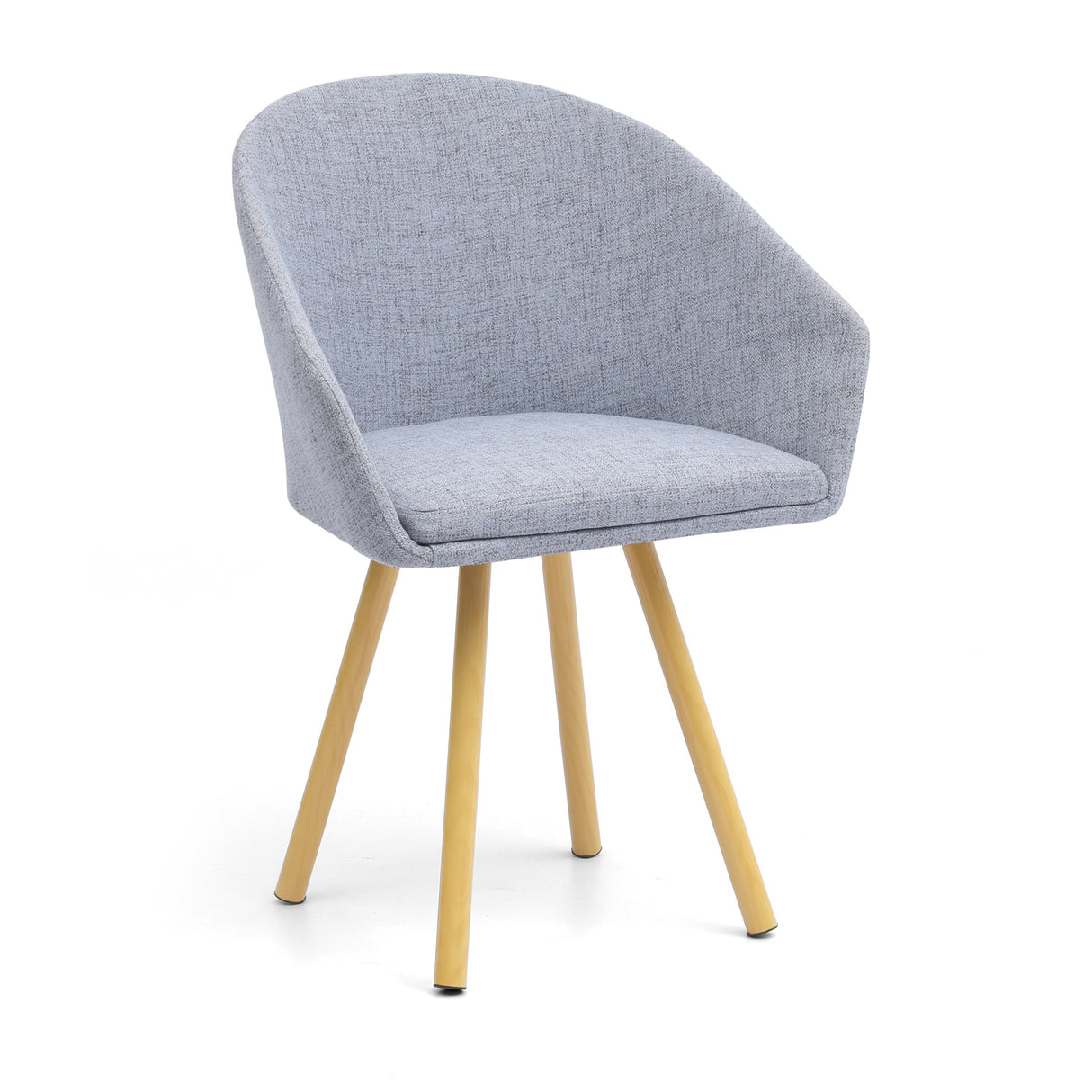 Silla de Comedor Tokyo Acero y Metálico Natural 61x80.5cm de Asiento Ovalado con Espaldar y con Apoya Brazos
