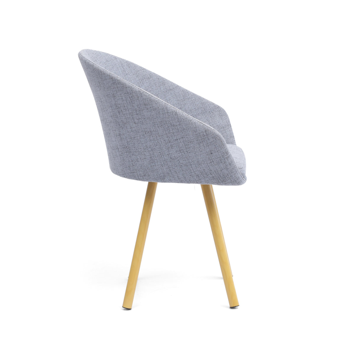 Silla de Comedor Tokyo Acero y Metálico Natural 61x80.5cm de Asiento Ovalado con Espaldar y con Apoya Brazos
