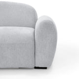 Sofacama Auren Plata y Matiz Wengue 240x85cm de Tres Puestos Reclinable con Apoya Brazos