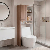 Optimizador de Baño Bath Avellana y Blanco 63.1x160.8cm con Un Cajón y un Entrepaño