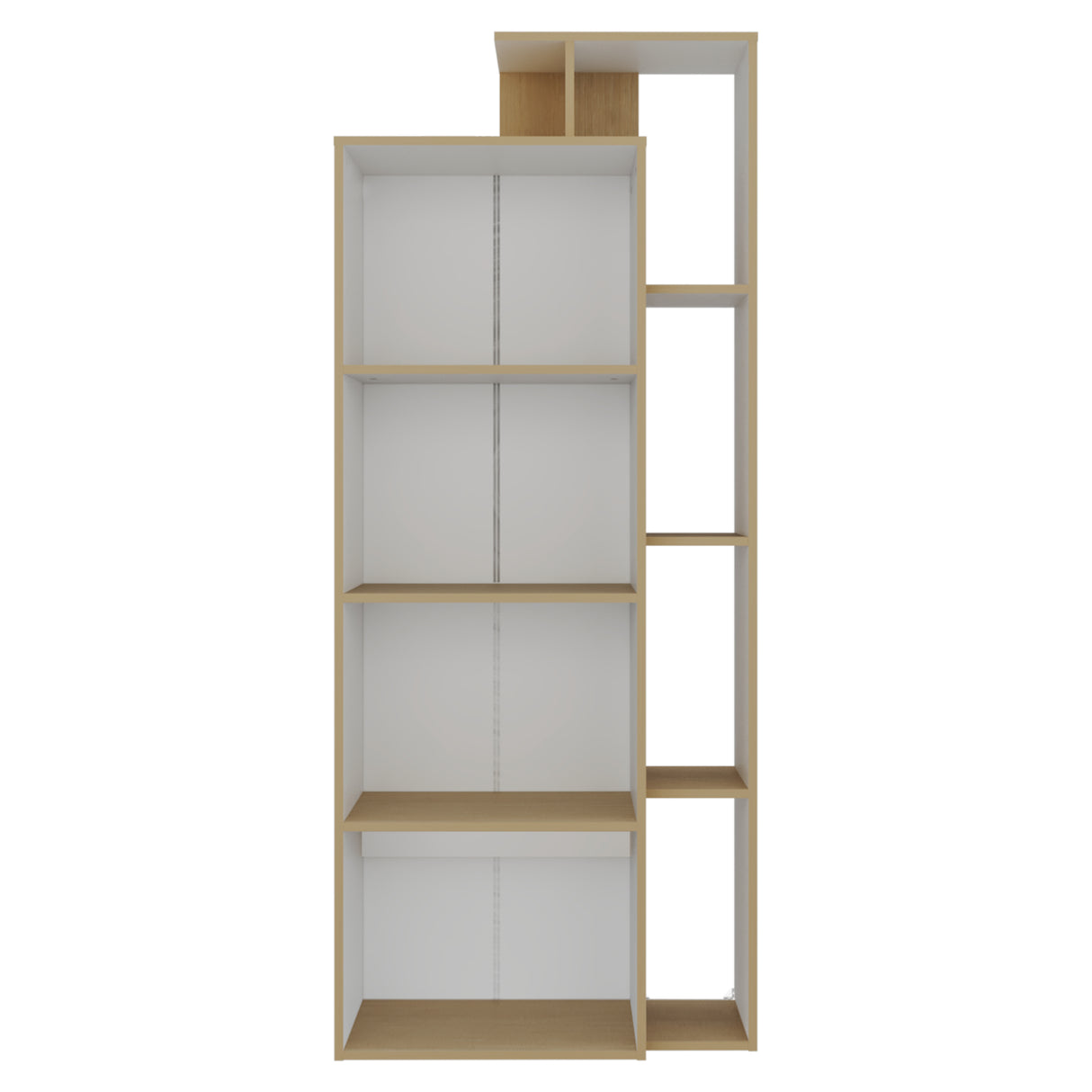 Biblioteca Sully Cartagena y Blanco 71.3x173.4cm Rectangular con Ocho Compartimientos y con Seis Entrepaños