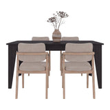 Mesa de Comedor Torino Wengue 160x74cm Rectangular de Cuatro Puestos sin Sillas