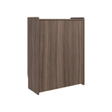 Escritorio Plegable Lesli Avellana 63.6x85.6cm con Organizador de Libros