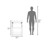 Escritorio Plegable Lesli Wengue 63.6x85.6cm con Organizador de Libros