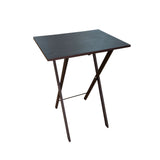 Mesa Auxiliar Plegable Roma Negro 48x59cm Clásica de Patas