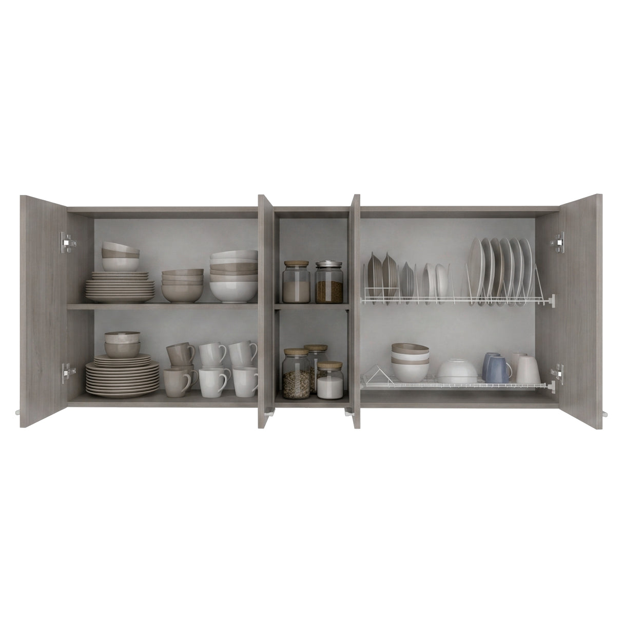 Gabinete de Cocina Portofino Cannolo 150x60cm con Cuatro Puertas y con Dos Entrepaños