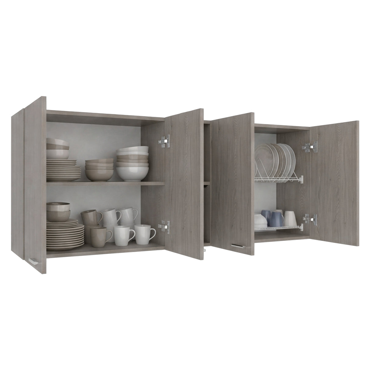 Gabinete de Cocina Portofino Cannolo 150x60cm con Cuatro Puertas y con Dos Entrepaños