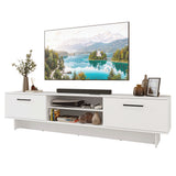 Rack de TV Agata Blanco 218x52cm para TV Hasta 80 Pulgadas con Cinco Cajones