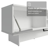 Rack de TV Agata Blanco 218x52cm para TV Hasta 80 Pulgadas con Cinco Cajones