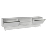 Rack de TV Glamy Blanco 218x52cm para TV Hasta 80 Pulgadas con Cinco Cajones