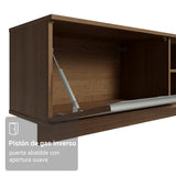 Rack de TV Glamy Marrón 218x52cm para TV Hasta 80 Pulgadas Flotante con Cinco Cajones