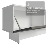 Rack de TV Vik Blanco y Gris 218x52cm para TV Hasta 80 Pulgadas con Cinco Cajones