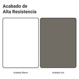 Rack de TV Vik Blanco y Gris 218x52cm para TV Hasta 80 Pulgadas Flotante con Cinco Cajones