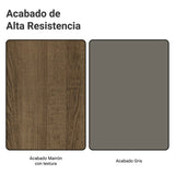 Rack de TV Vik Marrón y Gris 218x52cm para TV Hasta 80 Pulgadas Flotante con Cinco Cajones