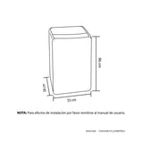 Lavadora Haceb Gris 55x96cm para 12 Kilogramos con 8 Funciones Preconfiguradas