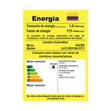Lavadora Haceb Gris 55x96cm para 12 Kilogramos con 8 Funciones Preconfiguradas