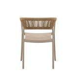 Silla para Exteriores Bali Taupe 53x75.5cm Apilable con Apoya Brazos y con Espaldar
