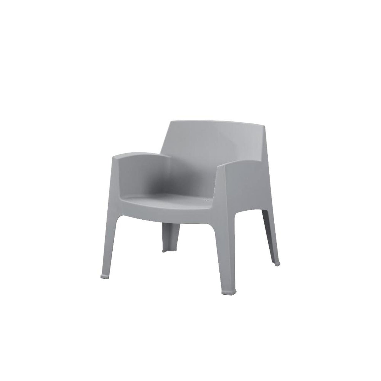Silla para Exteriores Coron Gris 62.5x73cm con Apoya Brazos y con Espaldar