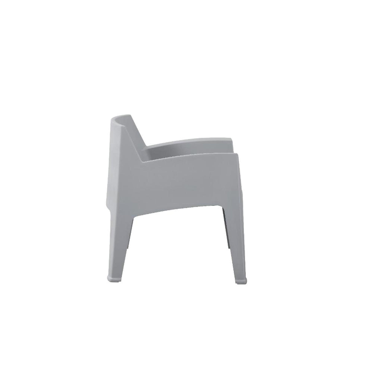 Silla para Exteriores Coron Gris 62.5x73cm con Apoya Brazos y con Espaldar