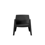 Silla para Exteriores Coron Negro 62.5x73cm con Apoya Brazos y con Espaldar