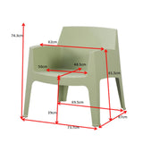 Silla para Exteriores Coron Negro 62.5x73cm con Apoya Brazos y con Espaldar