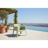 Silla para Exteriores Coron Verde 62.5x73cm con Apoya Brazos y con Espaldar