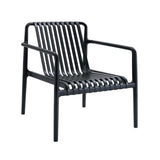 Silla para Exteriores Parma Negro 66.5x76cm Apilable con Apoya Brazos y con Espaldar